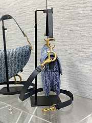 Dior Saddle Bag Strap Blue Denim Oblique 25.5 x 20 x 6.5 cm - 5