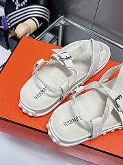 Hermes White Sandal  - 5