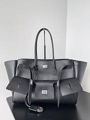 Balenciaga Bel Air Medium Carry All Bag Black Silver 25.9x28.9x16cm - 1