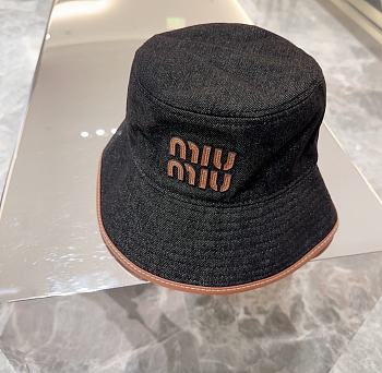 Miu Miu Black Denim Hat