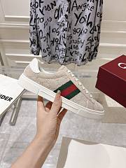 Gucci Ace Sneaker Web Beige Suede  - 5