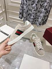 Gucci Ace Sneaker Web Beige Suede  - 4