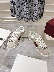 Gucci Ace Sneaker Web Beige Suede  - 3