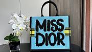 Dior Medium Book Tote Two-Tone Green Blue Miss 36 x 27.5 x 16.5 cm - 3