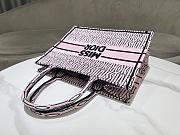 Dior Medium Book Tote White Pale Pink Allover 36 x 27.5 x 16.5 cm - 6