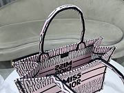 Dior Medium Book Tote White Pale Pink Allover 36 x 27.5 x 16.5 cm - 5