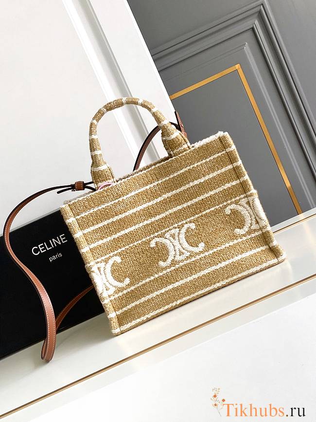 Celine Small Cabas Thais Striped Triomphe 25.5 x 18.5 x 12 cm - 1