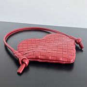 Bottega Veneta Mini Solstice Heart Dark Red 22x18x2cm - 6