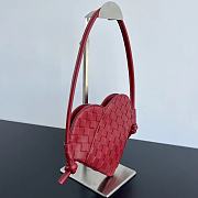 Bottega Veneta Mini Solstice Heart Dark Red 22x18x2cm - 5