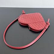 Bottega Veneta Mini Solstice Heart Dark Red 22x18x2cm - 3