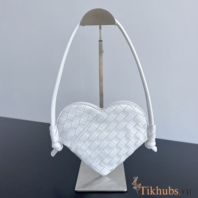 Bottega Veneta Mini Solstice Heart White 22x18x2cm - 1