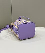 Fendi Mon Tresor Raffia Mini Bag Purple 18x12x10cm - 2