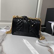 Chanel Small Flap Bag 24A Black Caviar Gold 20cm - 6