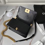 Chanel Small Flap Bag 24A Black Caviar Gold 20cm - 4