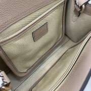 Gucci Small Tote Bag Shadow Taupe Leather 24x17.5x8.5cm - 4
