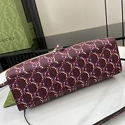 Gucci Small Tote Bag Shadow Red Leather 24x17.5x8.5cm - 5