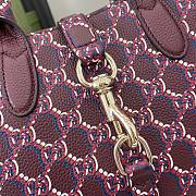 Gucci Small Tote Bag Shadow Red Leather 24x17.5x8.5cm - 2
