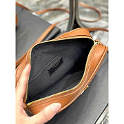 YSL Calfskin Monogram Lou Camera Bag Cinnamon 23x16x6cm - 6