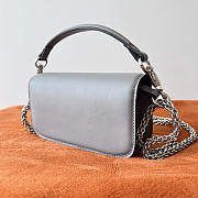 Valentino Small Shoulder Bag With Jewel Grey Logo 20x11x5cm - 5