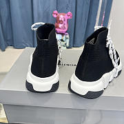 Balenciaga Speed Lace-up Trainers In Black/white Sneaker - 5