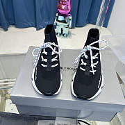 Balenciaga Speed Lace-up Trainers In Black/white Sneaker - 4