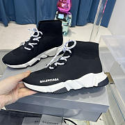 Balenciaga Speed Lace-up Trainers In Black/white Sneaker - 2