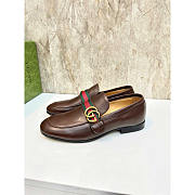 Gucci Tuseda Brown Leather Shoes - 5