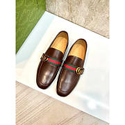 Gucci Tuseda Brown Leather Shoes - 4