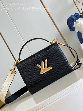 Louis Vuitton LV Twist Black MM 23 x 17 x 9.5 cm