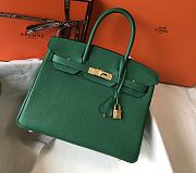 Hermes Birkin 25 Bag Green Togo Gold 25cm - 1