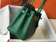 Hermes Birkin 25 Bag Green Togo Gold 25cm - 6