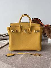 Hermes Birkin 25 Bag Yellow Togo Gold 25cm - 6