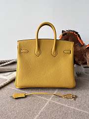 Hermes Birkin 25 Bag Yellow Togo Gold 25cm - 4