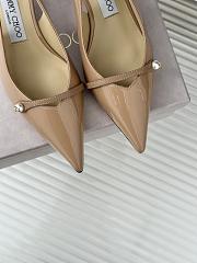 Jimmy Choo Amita Glitter Slingback Beige Ballerina Pumps 4.5cm - 2