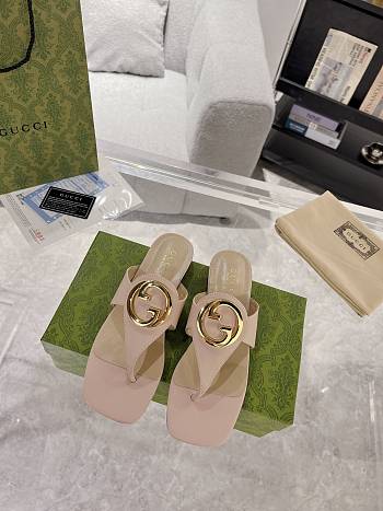 Gucci Pink Blondie Leather Sandal