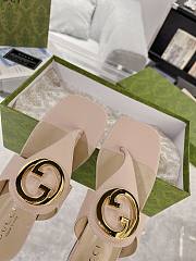 Gucci Pink Blondie Leather Sandal - 2