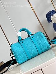 Louis Vuitton LV Keepall Bandoulière Turquoise 25 25 x 15 x 11 cm - 1