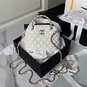 Chanel Clutch With Strap Lambskin Gold White 16x11x5.5cm - 1