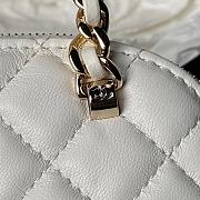 Chanel Clutch With Strap Lambskin Gold White 16x11x5.5cm - 6