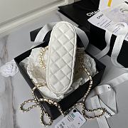 Chanel Clutch With Strap Lambskin Gold White 16x11x5.5cm - 5