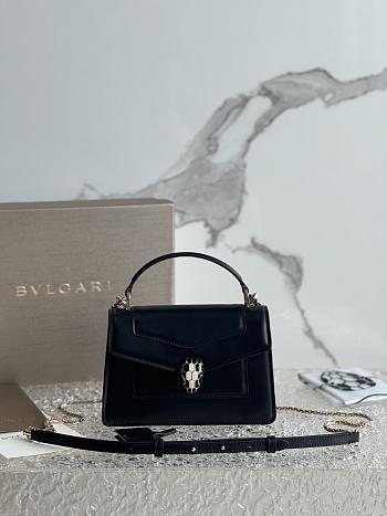 Bvlgari Serpenti Forever Top Handle Black 19x11x6cm