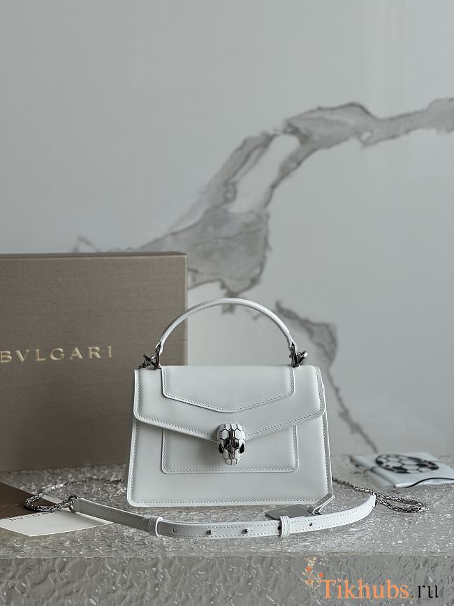 Bvlgari Serpenti Forever Top Handle White 19x11x6cm - 1