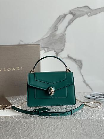 Bvlgari Serpenti Forever Top Handle Green 19x11x6cm