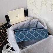 Chanel Flap Bag Denim Silver 25cm - 6