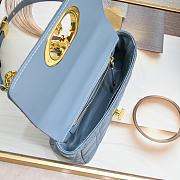 Dior Small Caro Bag Blue Gold 21x13x8cm - 6