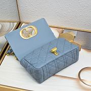 Dior Small Caro Bag Blue Gold 21x13x8cm - 2