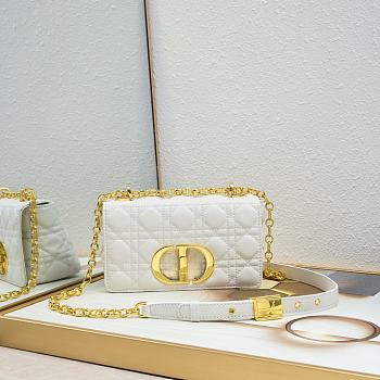 Dior Small Caro Bag White Gold 21x13x8cm