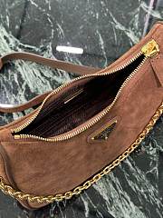 Prada Re-Edition Suede Mini Bag Cocoa Brown 22x18x6cm - 5