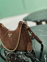 Prada Re-Edition Suede Mini Bag Cocoa Brown 22x18x6cm - 2