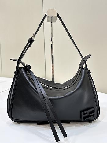 Fendi Simply Medium Black Leather Bag 34.5x20x4.5cm